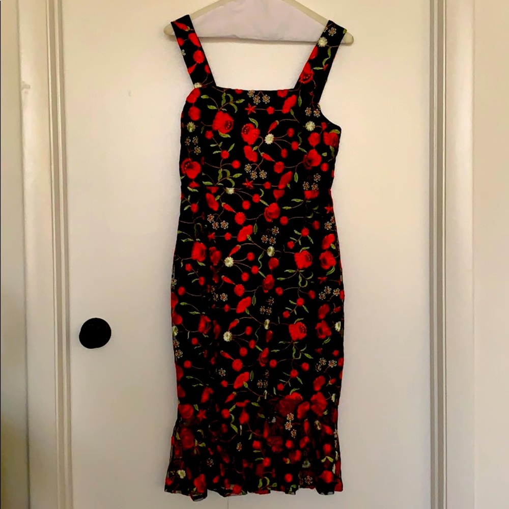 Red rose dress